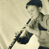 Playing the oboe aged 12